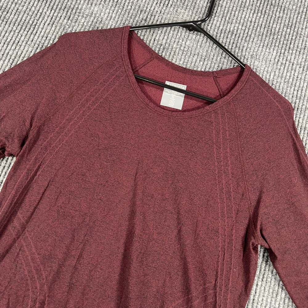 Athleta Speedlight Heather Top Shirt Womens XL Extra Large Red Long‎ Sleeve Crew
